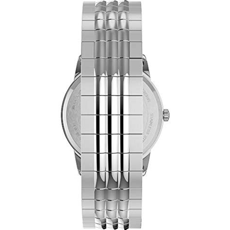 Timex Men's TW2U09000 Easy Reader 35mm Silver-Tone/White Perfect Fit ...