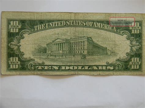 1950 Ten Dollar $10. 00 Federal Reserve A Series Note