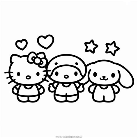 Cinnamoroll Hello Kitty Easy Drawing | Easy Drawings