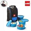 Buy CELLO MF Super Polypropylene Lunch Box Set, 225ml, 4-Pieces, Blue ...