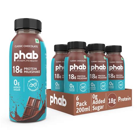 Phab Chocolate Protein Milkshakes with 18g Protein & No Added Sugar ...