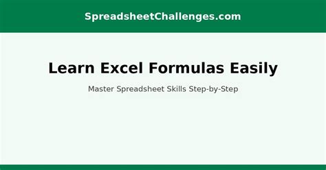 Learn Excel Formulas 的图像结果