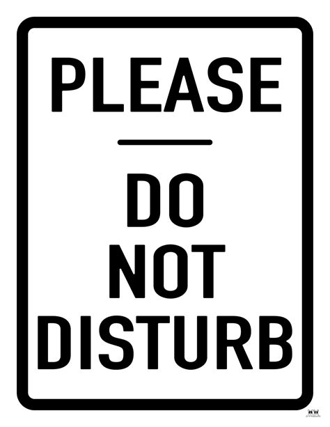Do Not Disturb Signs - 25 FREE Printables | Printabulls