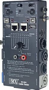 MX Audio Cable Tester Tests XLR 6.35mm TRS 1/4" TS Speakon Jack 2 & 4 ...