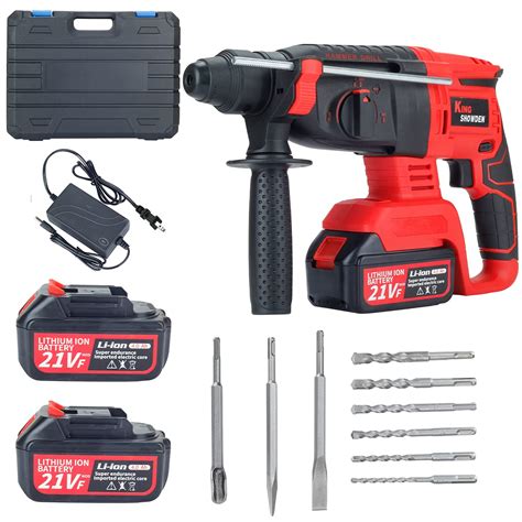 Buy Cordless Rotary Hammer Drill, King Showden 18V Brushless ...