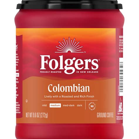 Folgers 100% Colombian Medium-Dark Roast Ground Coffee - Shop Coffee at ...