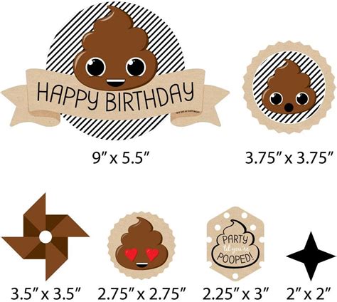 Buy Big Dot of Happiness Party ’Til You’re Pooped - Poop Emoji Birthday ...