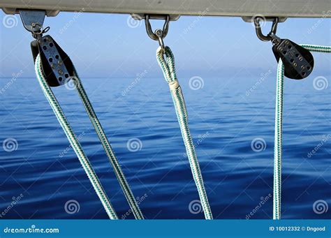 Ropes and Pulleys stock photo. Image of cleat, strength - 10012332