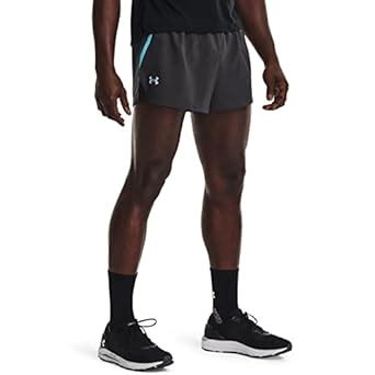 Under Armour Men's Polyester Solid UA Launch SW Split Shorts | Grey ...