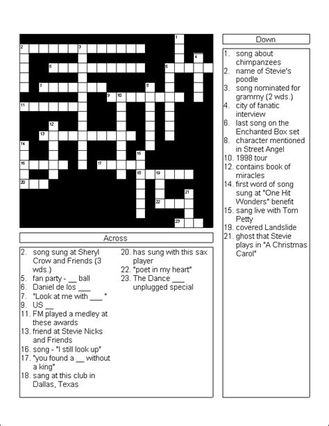 Nicks Fix Crossword Puzzle #18