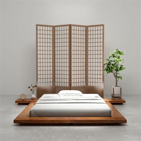 vidaXL Japanese Style Futon Bed Frame Solid Wood 140x200 cm | vidaxl-ie ...