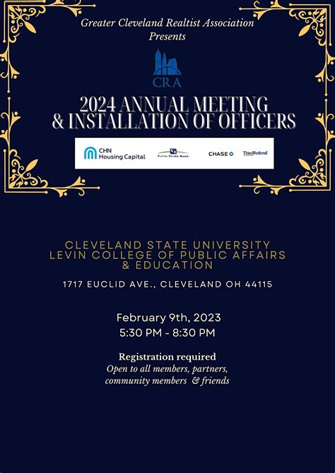 GCRA Presents: 2024 Annual meeting & Installation of Officers, Levin ...