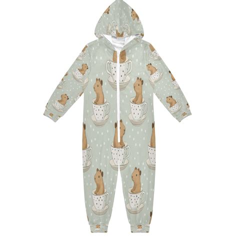 Soft Big Kids Onesie Pajamas Cozy Loose-Fit Jumpsuits for kids with ...