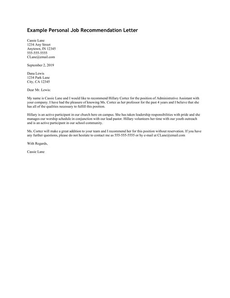 Free Printable Personal Letter Templates [Word, PDF]