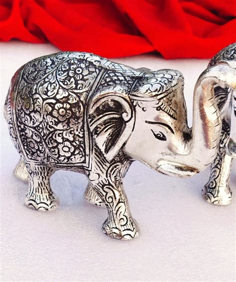 Antique German silver elephant pair - Na Dhukan - Pure Desi Market