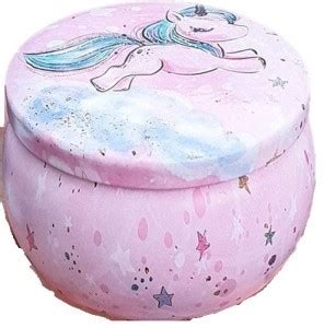 livsmart Multi-Purpose Lightweight Round Attractive Unicorn Storage ...