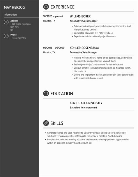Automotive Sales Manager Resume Samples | Velvet Jobs
