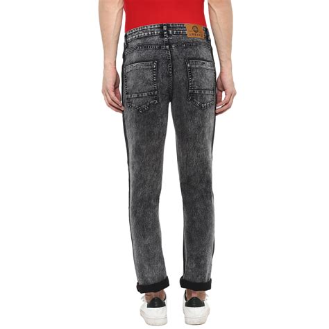 Buy Urbano Fashion Men's Black Slim Fit Denim Washed Jeans Stretchable ...
