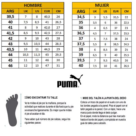 Tutorial definitiva de tallas puma calzado | Bucanero Calzados