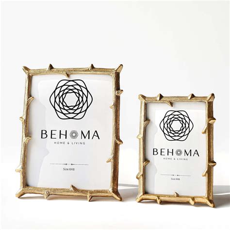 Metal Twig Frame, Gold - Set of 2 (8x6 & 6x4) – Behoma