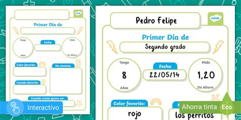 Póster Editable para Fotos de Primer Día de Clases