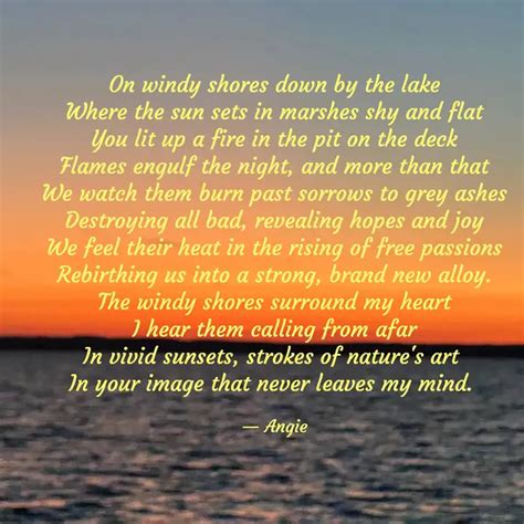 On windy shores down by t... | Quotes & Writings by Angie N | YourQuote