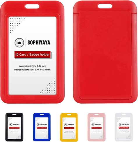 Amazon.com : 2 Pack Sliding ID Badge Holder - Heavy Duty Hard Plastic ...