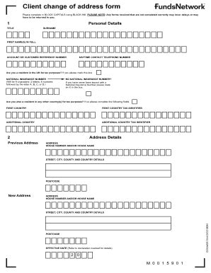 Fillable Online client change of address form Fax Email Print - pdfFiller