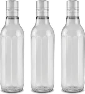 MILTON Prism 1000 Pet Water Bottle, Set of 3, 1 Litre Each, Transparent ...