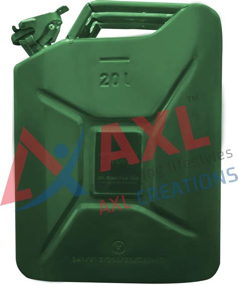 Fuel Mate 20 Liter Black Metal Jerry Can, 14 Inch x 6 Inch x 18 Inch ...