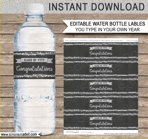 8 Oz Water Bottle Label Template Free Of Bowling Party Water Bottle ...