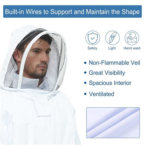 Buy Beekeeping Suit for Women/Men,2XL Professional Beekeeping Jacket ...