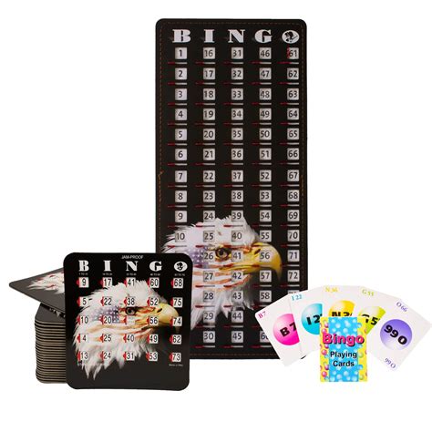 Buy MR CHIPS Jam-Proof Bingo Cards with Sliding Windows, 25 Reusable ...
