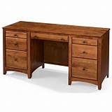 Amish Traditions Modular Home Office 6 Drawer Double Pedestal Desk ...