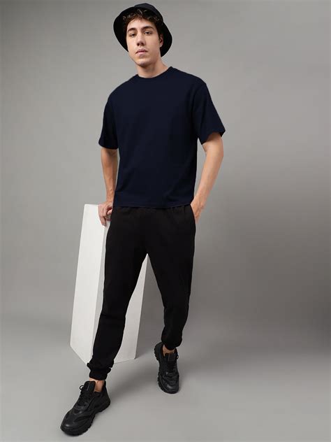 Solid Blue Oversized Tshirt For Men – Free Authority