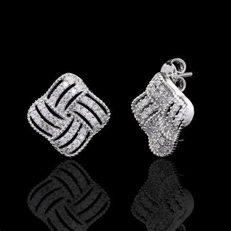 Ribbon Twirl Silver Studs | 925 Sterling Silver | Ushara