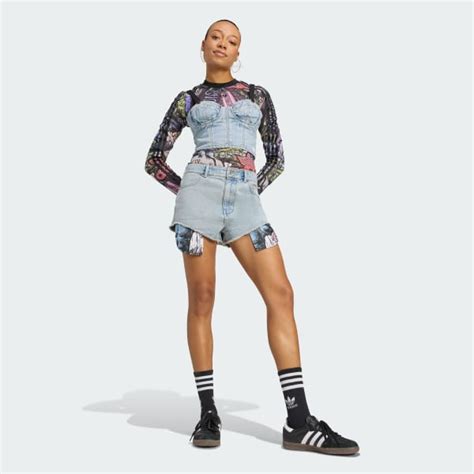 adidas x Jeremy Scott Denim Shorts - Blue | adidas India