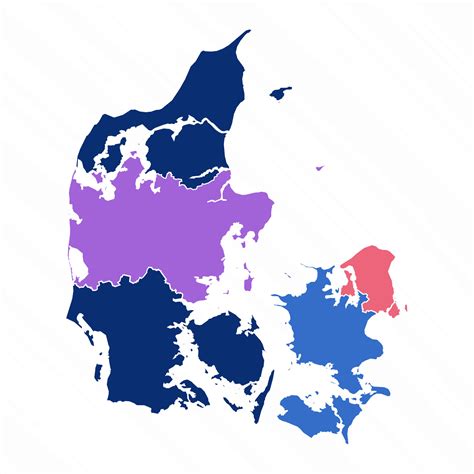 Multicolor Map of Denmark With Provinces 25842902 Vector Art at Vecteezy