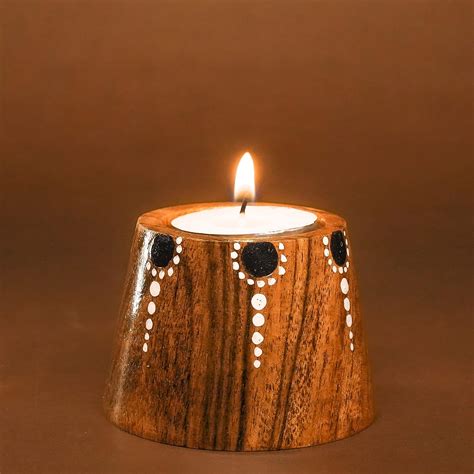 Buy Coshal Wooden Tealight Candle Holder for Diwali Decor, Christmas ...