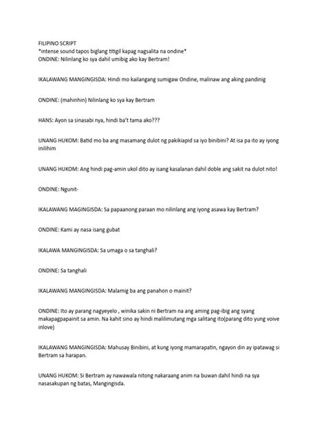 Image result for Short Script Sample Tagalog