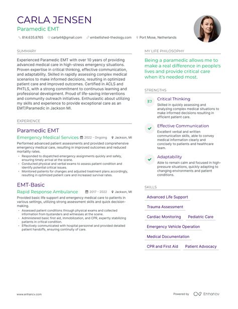 3 Successful Paramedic EMT Resume Examples And Writing Tips for 2024
