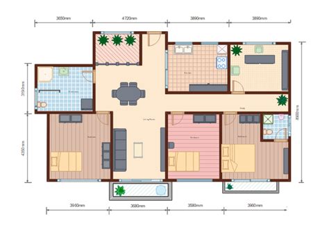 Free Middle Size Home Plan Templates