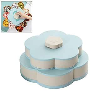 Buy Rotating Snack Box, Petal-Shape Candy Storage Box, Biscuit Box ...