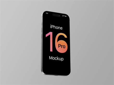 Free Floating iPhone 16 Pro Mockup PSD - Good Mockups