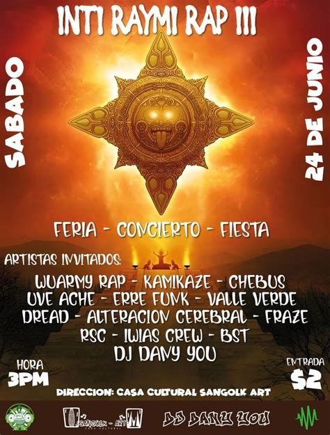 INTI RAYMI RAP 3, Valle de los Chillos, Quito, 24 June 2023 | AllEvents.in