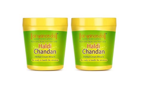 Aryanveda Herbals Haldi Chandan Bleach Cream For All Skin Types | With ...