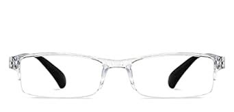 LENSKART PLUS Readers|Transparent Rectangular Half Rim Reading ...