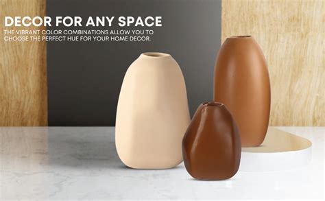 Buy The White Space Living Trio Ceramic Vase Set – Modern Matte Finish ...