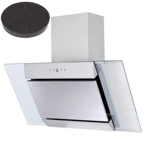 Buy SIA AGL91SS 90cm Angled Stainless Steel And Glass Chimney Cooker ...