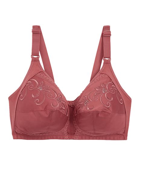 Buy Embroidered Non Wired Total Support Bra at Marks & Spencer